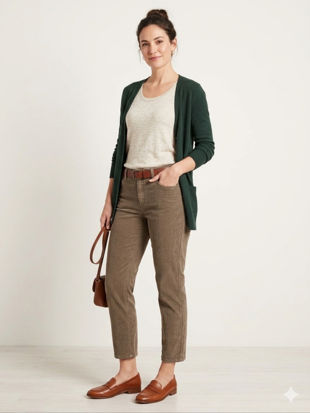Carve Designs Corduroy Crop Pants Brown Women's Size 12